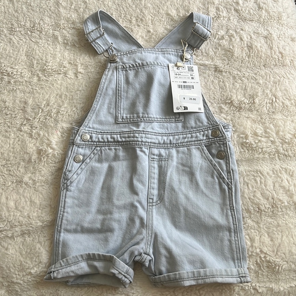 ZARA Newborn Denim Overalls